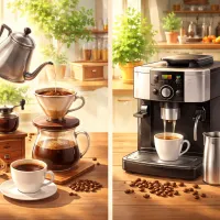 おうちカフェを極めるコーヒー器具、ハンドドリップと全自動マシンの比較で納得の一杯は？