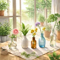「一輪挿し」で始める植物のある暮らしって？観葉植物と花瓶のセレクト術を徹底解説！
