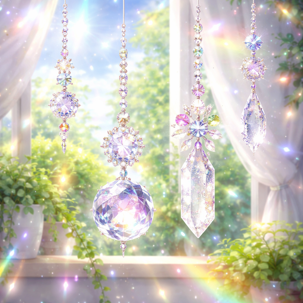 サンキャッチャーのスワロフスキーと天然水晶の輝きで、毎日が彩られる秘密って何？
