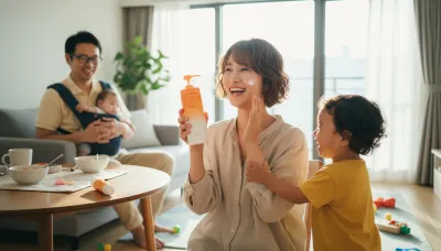 「ママだけUVを塗る」がラクになった。RAFRA大容量UVを共働き家庭で使った本音レビュー