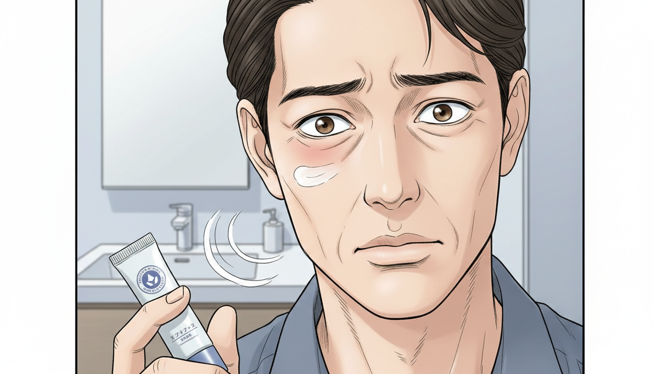 メンズアイキララで男性目元の目の下が赤くなった？実は“塗り方”で損している人が多い理由