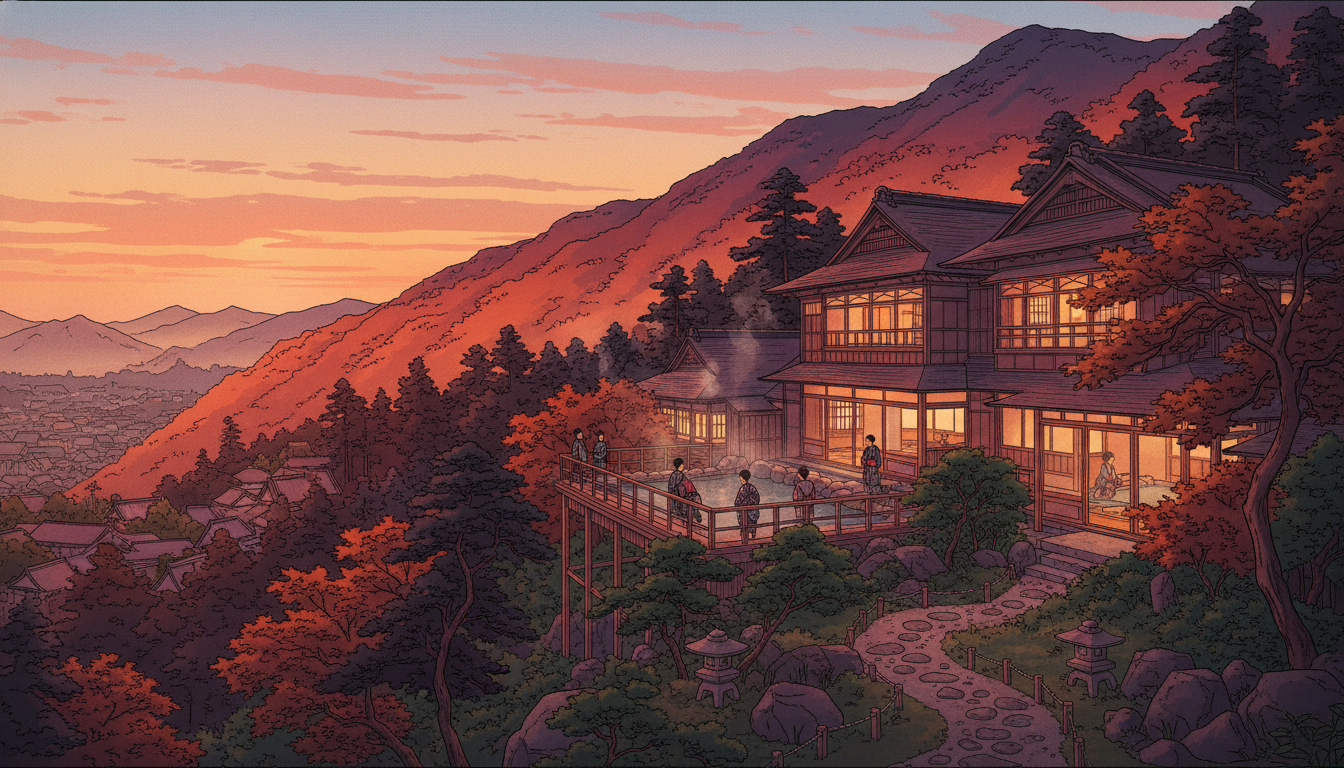 夕暮れの山肌が彩る奈良の宿、その魅力とは？